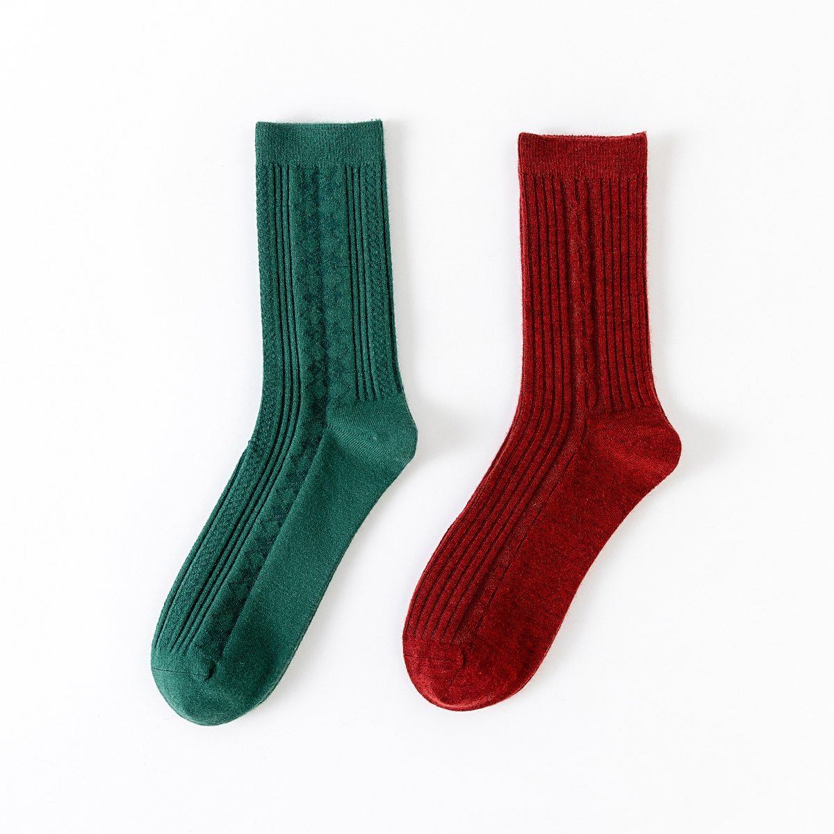 Men's rib-knit sock samples