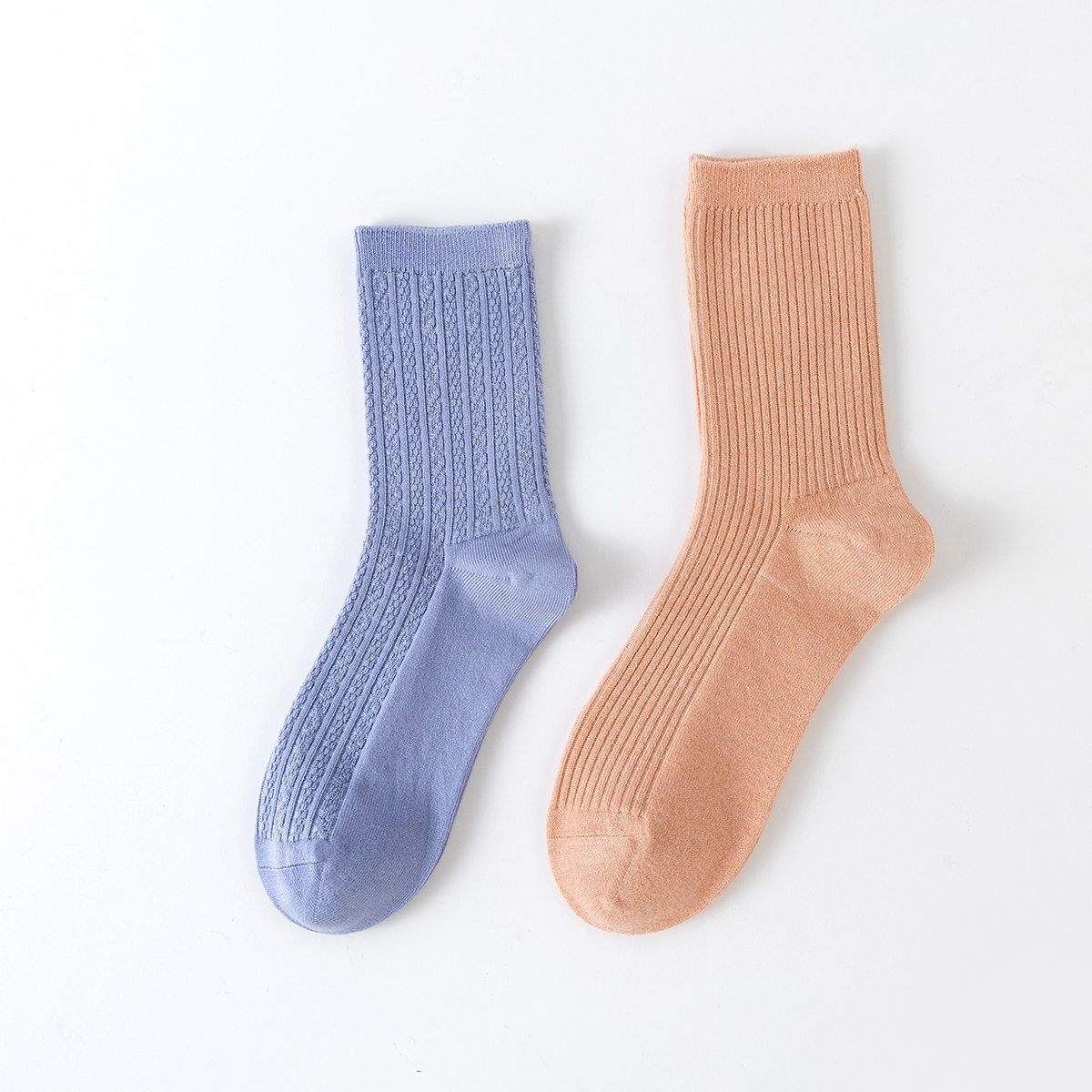 Women's rib-knit sock samples